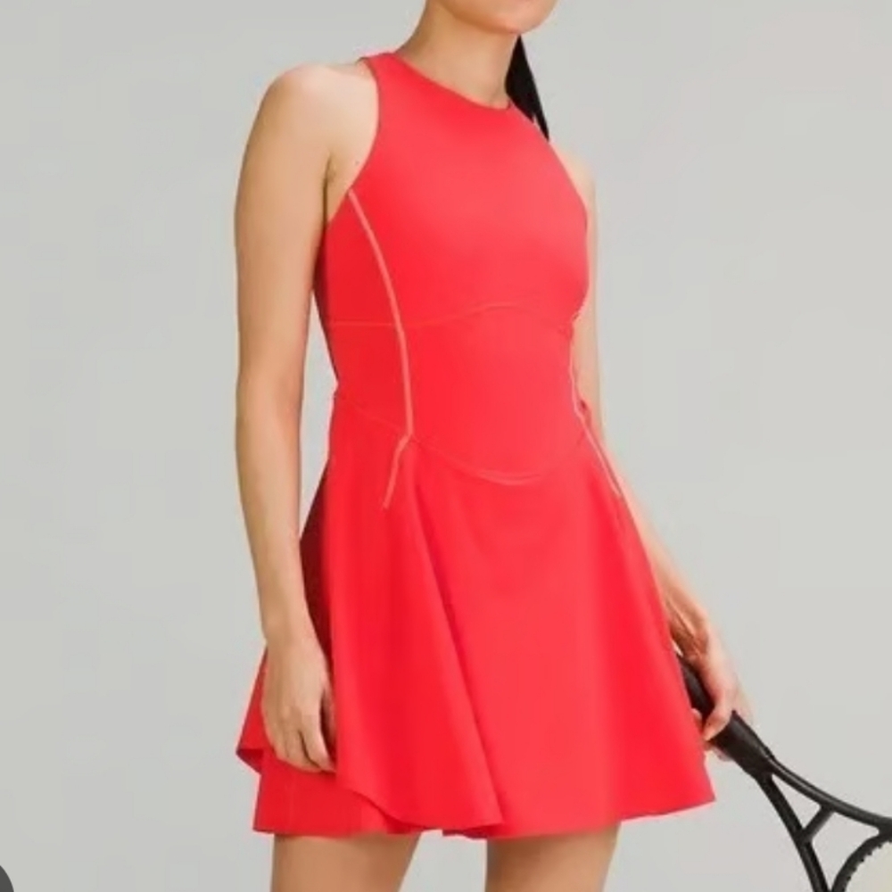 Women's Red Sleeveless Fit-and-Flare Mini Dress
